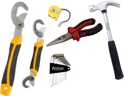 

Asraw Hand Tool Kit(6 Tools), Multicolor