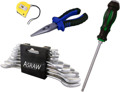 

Asraw Hand Tool Kit(12 Tools), Multicolor