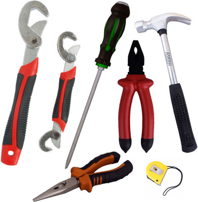 Asraw Hand Tool Kit(7 Tools), Multicolor