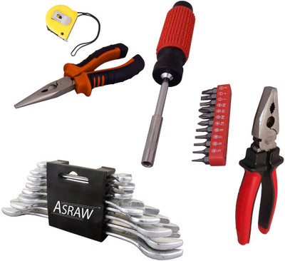 

Asraw Hand Tool Kit(13 Tools), Multicolor