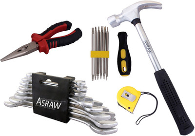 

Asraw Hand Tool Kit(13 Tools), Multicolor