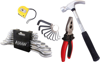 

Asraw Hand Tool Kit(13 Tools), Multicolor