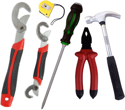 

Asraw Hand Tool Kit(6 Tools), Multicolor