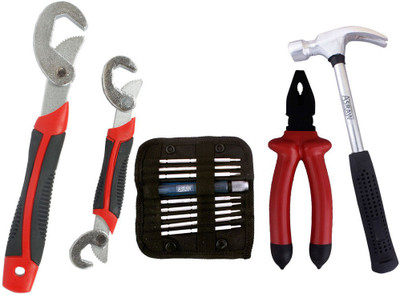 

Asraw Snap N Grip, Plier, 1/2LB Hammer & Screwdriver Set Hand Tool Kit(4 Tools), Multicolor