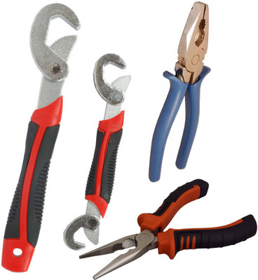 

Asraw Snap N Grip, Plier & Nose Plier Hand Tool Kit(3 Tools), Multicolor
