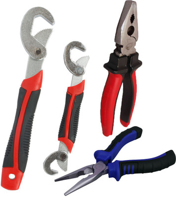 

Asraw Snap N Grip, Plier & Nose Plier Hand Tool Kit(3 Tools), Multicolor