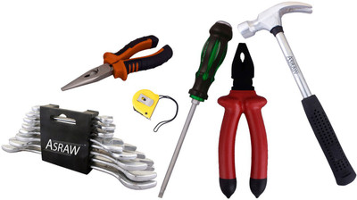 Asraw Hand Tool Kit(14 Tools), Multicolor