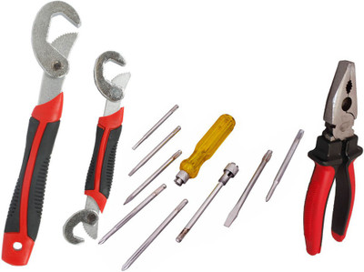 

Asraw Snap N Grip, Plier & Screwdriver Set Hand Tool Kit(3 Tools), Multicolor