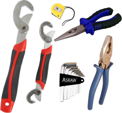 

Asraw Hand Tool Kit(6 Tools), Multicolor