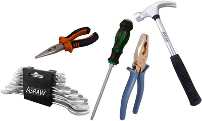 

Asraw Hand Tool Kit(13 Tools), Multicolor