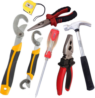 

Asraw Hand Tool Kit(7 Tools), Multicolor