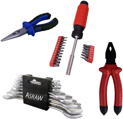 

Asraw Hand Tool Kit(12 Tools), Multicolor