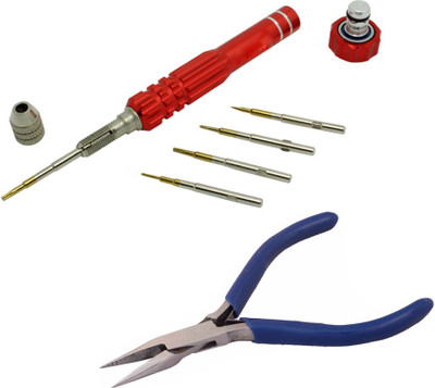 

Asraw Gold Series Screwdriver with plier Hand Tool Kit(2 Tools), Red