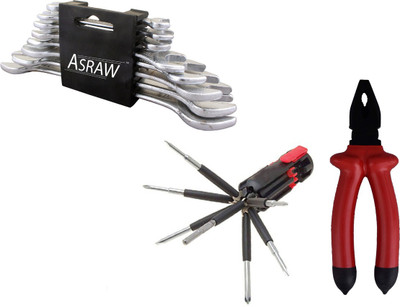 

Asraw Hand Tool Kit(11 Tools), Multicolor