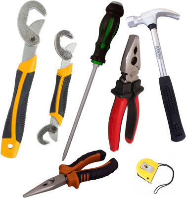 

Asraw Hand Tool Kit(7 Tools), Multicolor