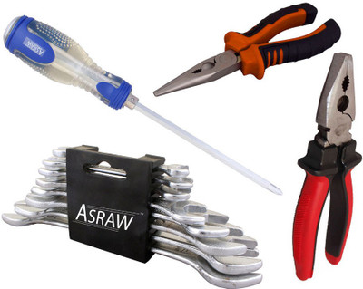 Asraw Hand Tool Kit(12 Tools), Multicolor