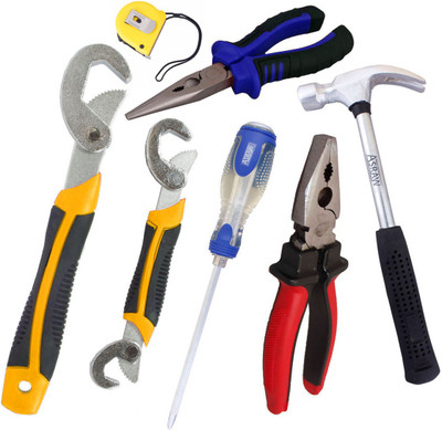 

Asraw Hand Tool Kit(7 Tools), Multicolor