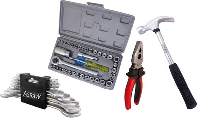 

Asraw Hand Tool Kit(12 Tools), Multicolor