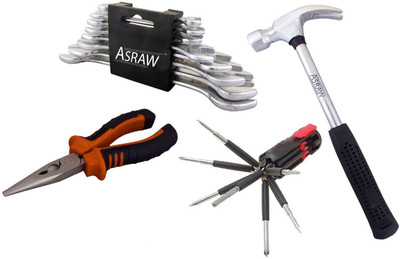 

Asraw Hand Tool Kit(12 Tools), Multicolor