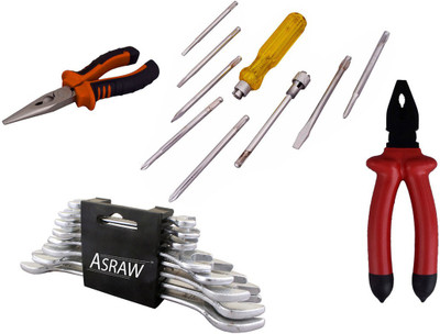 

Asraw Hand Tool Kit(12 Tools), Multicolor