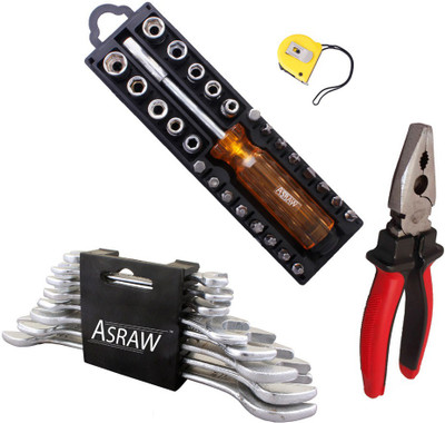 

Asraw Hand Tool Kit(12 Tools), Multicolor
