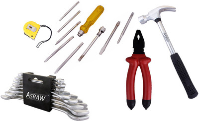 

Asraw Hand Tool Kit(13 Tools), Multicolor