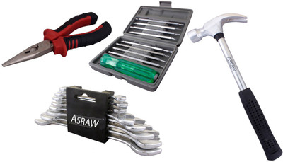 

Asraw Hand Tool Kit(12 Tools), Multicolor