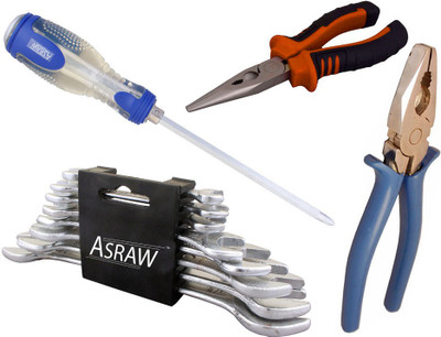 Asraw Hand Tool Kit(12 Tools), Multicolor
