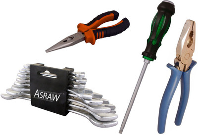 Asraw Hand Tool Kit(12 Tools), Multicolor