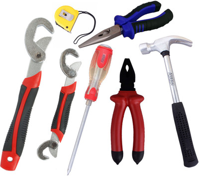 

Asraw Hand Tool Kit(7 Tools), Multicolor