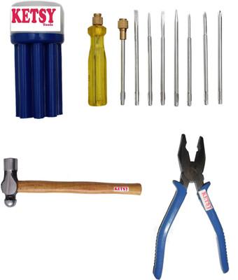 

Ketsy (11 Pcs) Hand Tool Kit(11 Tools), Multicolor