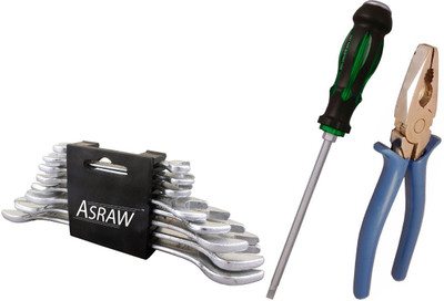 Asraw Hand Tool Kit(11 Tools), Multicolor