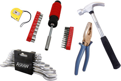 Asraw Hand Tool Kit(13 Tools), Multicolor