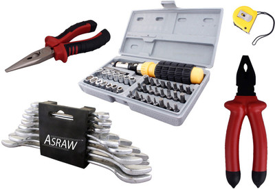 

Asraw Hand Tool Kit(13 Tools), Multicolor