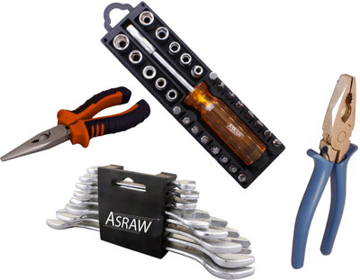 

Asraw Hand Tool Kit(12 Tools), Multicolor
