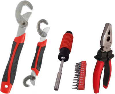 

Asraw Snap N Grip, Plier & 11PC Screwdriver Set Hand Tool Kit(3 Tools), Multicolor
