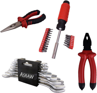 

Asraw Hand Tool Kit(12 Tools), Multicolor
