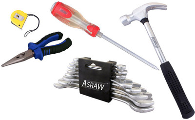 

Asraw Hand Tool Kit(13 Tools), Multicolor