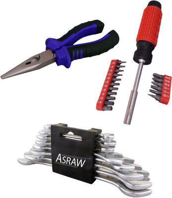 

Asraw Hand Tool Kit(11 Tools), Multicolor