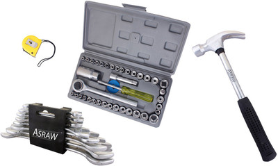 

Asraw Hand Tool Kit(12 Tools), Multicolor