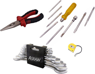

Asraw Hand Tool Kit(12 Tools), Multicolor