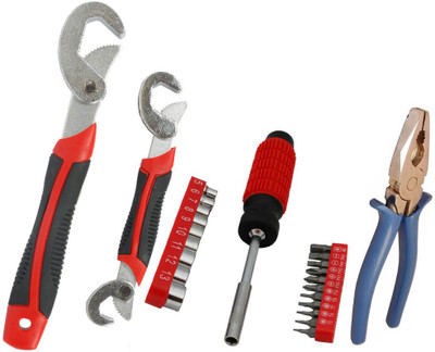 

Asraw Snap N Grip, Plier & 21PC Screwdriver Set Hand Tool Kit(3 Tools), Multicolor