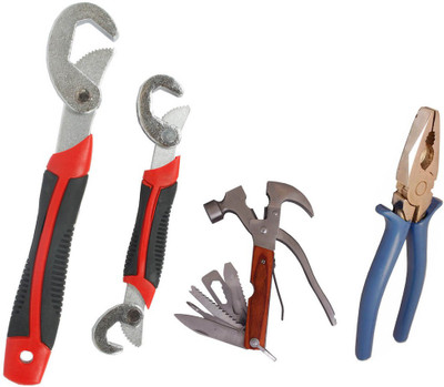 

Asraw Snap N Grip, Plier & Multi Hammer Hand Tool Kit(3 Tools), Multicolor