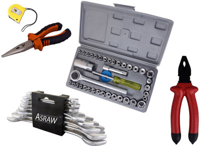 

Asraw Hand Tool Kit(13 Tools), Multicolor