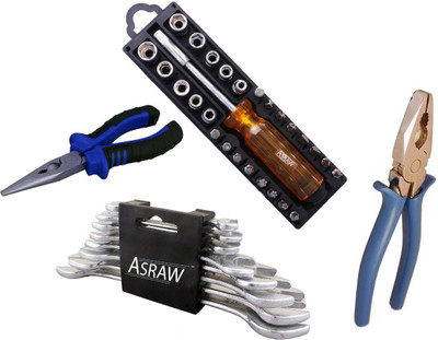 

Asraw Hand Tool Kit(12 Tools), Multicolor