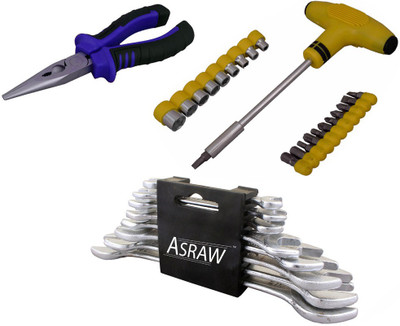 

Asraw Hand Tool Kit(11 Tools), Multicolor