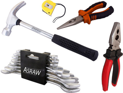 Asraw Hand Tool Kit(13 Tools), Multicolor