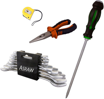 

Asraw Hand Tool Kit(12 Tools), Multicolor