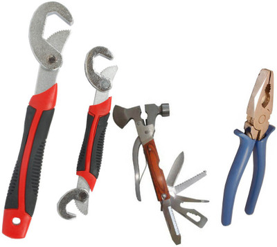 

Asraw Snap N Grip, Plier & Multi Hammer Hand Tool Kit(3 Tools), Multicolor