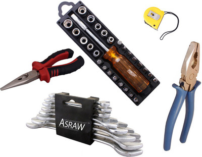 

Asraw Hand Tool Kit(13 Tools), Multicolor